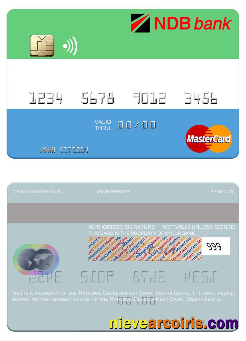 Sierra Leone National Development Bank mastercard